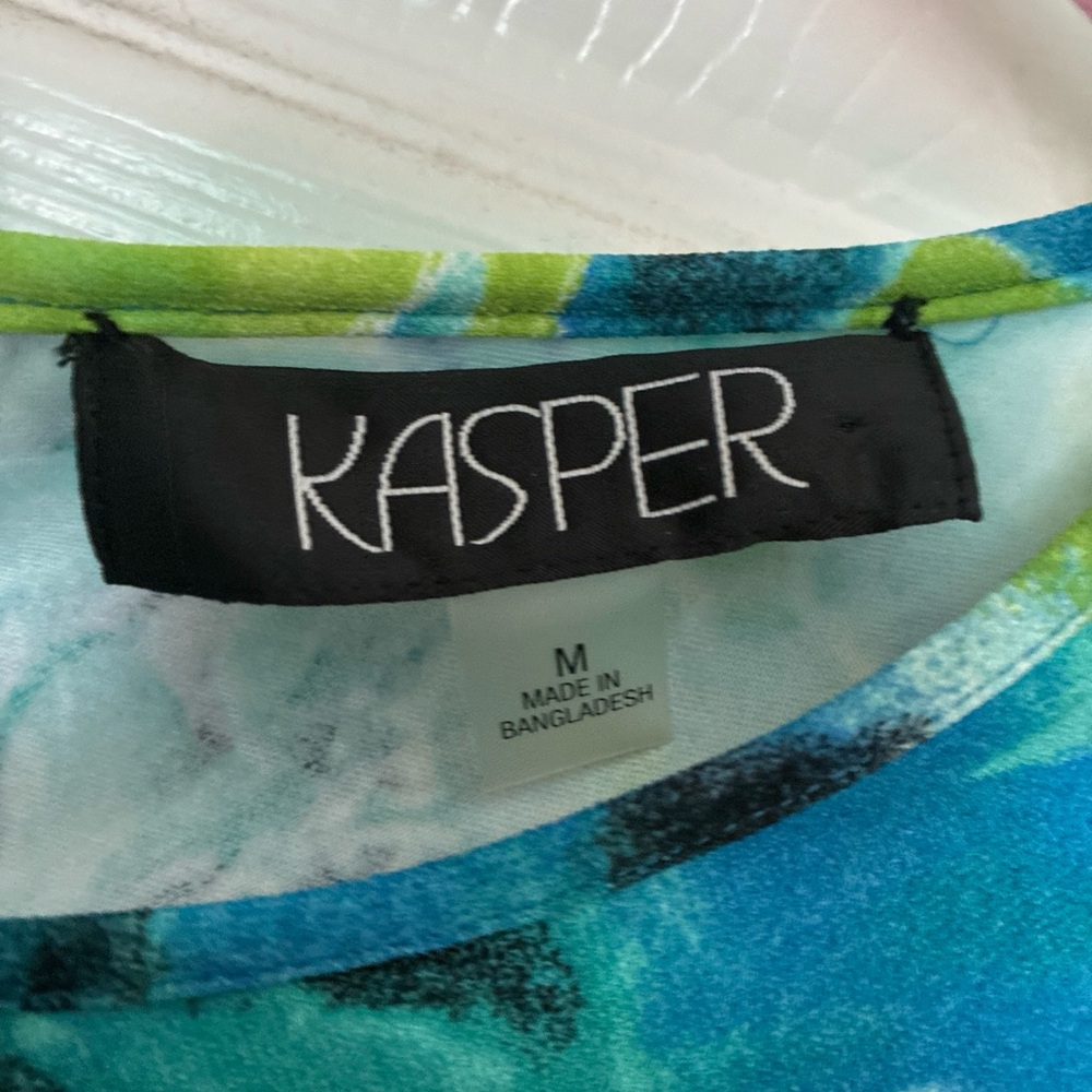 Kasper two piece skirt and top in blue floral size 12 - Picture 3 of 7